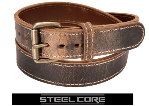 Brown Smooth Full-Grain Leather Gun Belt 14 oz – Daltech Force